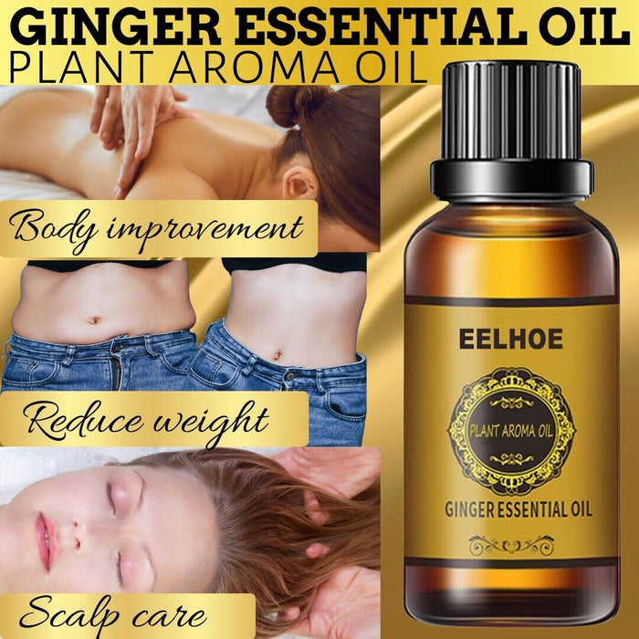 Belly Drainage Ginger Oil Natural Therapy Lymphatic Essential Massage Liquid USA - Kannabliss Exotics