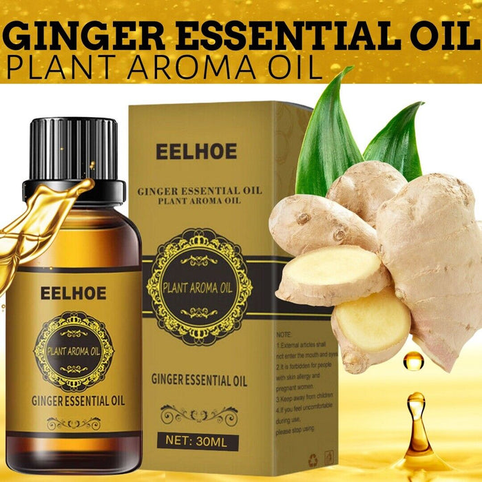 Belly Drainage Ginger Oil Natural Therapy Lymphatic Essential Massage Liquid USA - Kannabliss Exotics