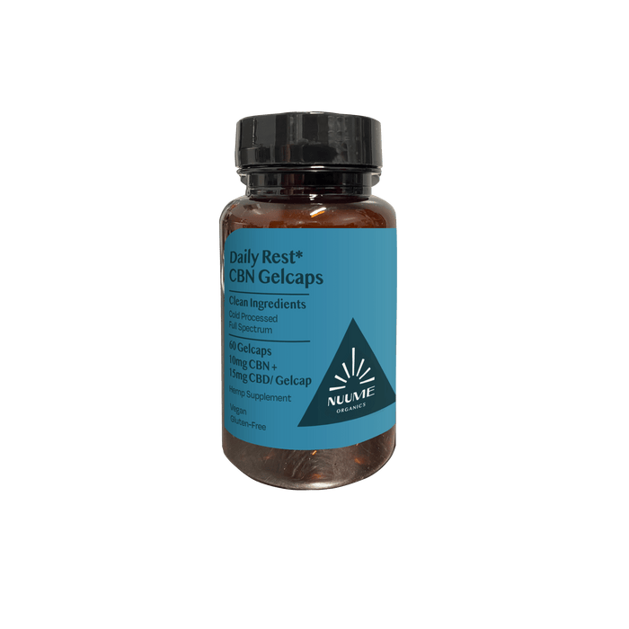 CBN+CBD Daily Rest* Gelcaps - 60ct bottle 10mg+15mg (1500mg/bottle) - Kannabliss Exotics