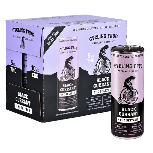 Cycling Frog THC Seltzer | 12oz | 5mg THC / 10mg CBD | 6ct Box - Kannabliss Exotics