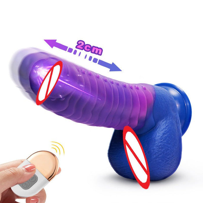 Dildo Telescopic Swing Dildos Women's Masturbation Device Heating Back Court Vibrator - Kannabliss Exotics