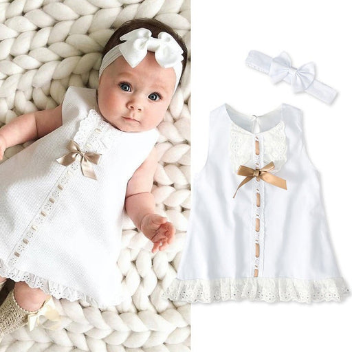 Girls baby sleeveless bow skirt - Kannabliss Exotics