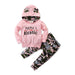 Girls Spring And Autumn Hooded Sweater Small Suit Ins Type Female Baby Camouflage 2 Piece Set - Kannabliss Exotics