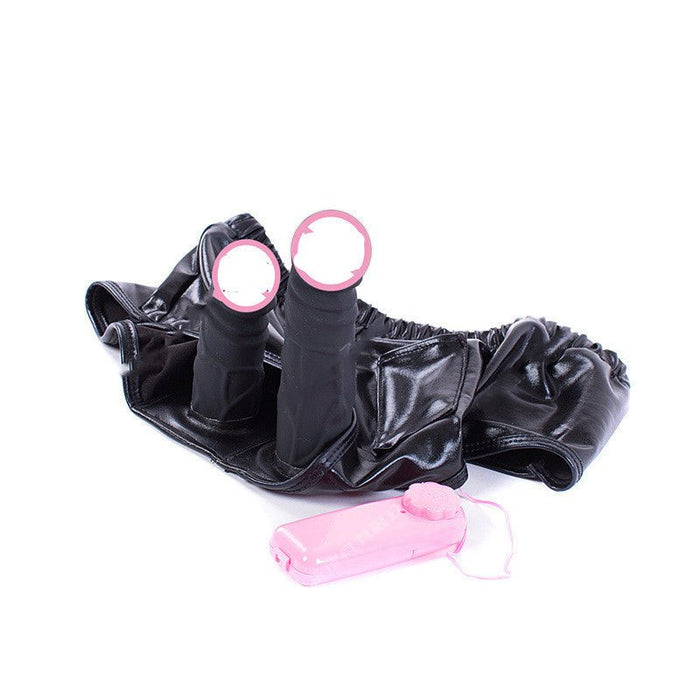 Men's And Women's Vibration Silicone Dildo Panties Sexy Leather Pants - Kannabliss Exotics