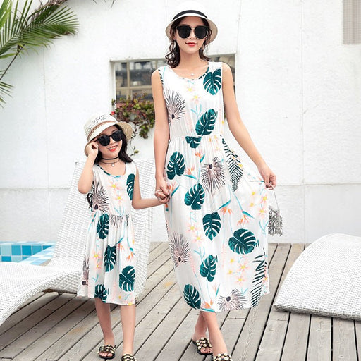 Mother And Daughter Vacation Beach Vest Long Skirt - Kannabliss Exotics