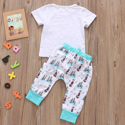 Newborn Baby Clothes Set T - shirt Tops+Pants Little Boys and Girls Outfits - Kannabliss Exotics