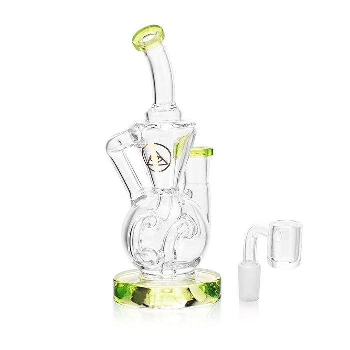 Ritual Smoke - Air Bender Bubble - Cycler Concentrate Rig - Lime Green - Kannabliss Exotics