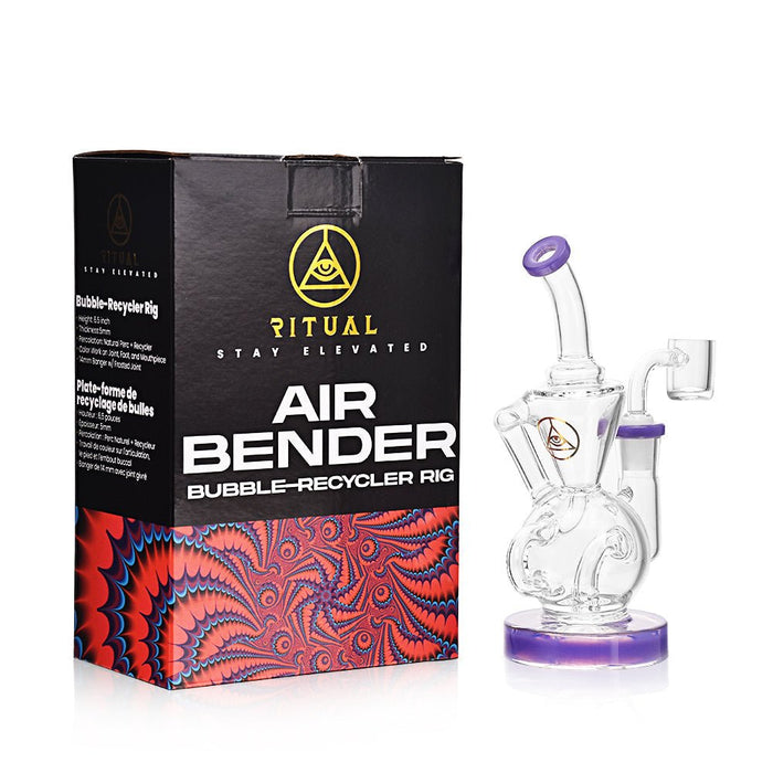 Ritual Smoke - Air Bender Bubble - Cycler Concentrate Rig - Slime Purple - Kannabliss Exotics