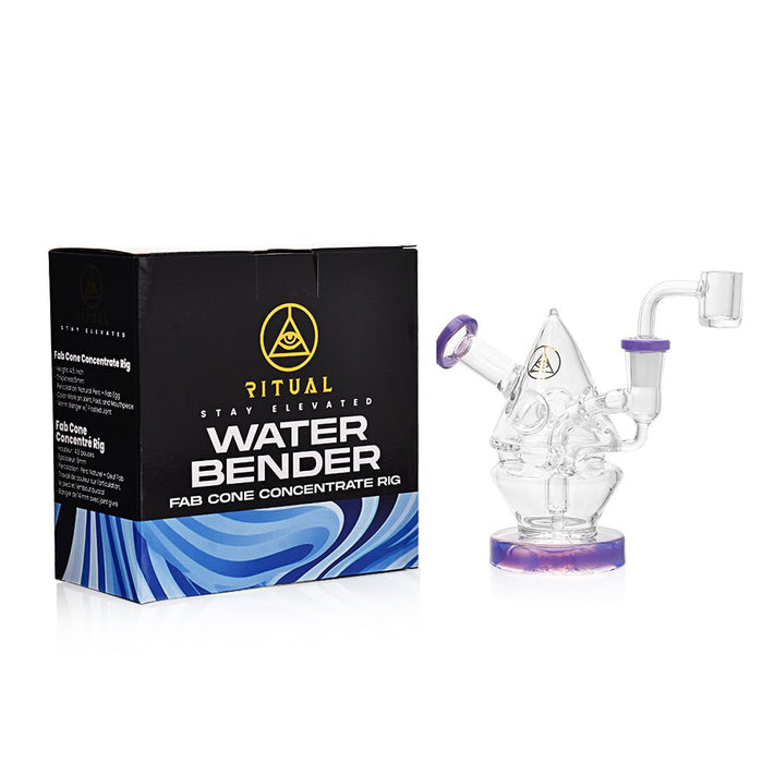 Ritual Smoke - Water Bender Fab Cone Concentrate Rig - Slime Purple - Kannabliss Exotics