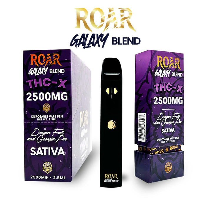 Roar Galaxy Blend THC - X Disposable Vape 2500MG - Dragon Fruit & Georgia Pie (Sativa) - Kannabliss Exotics