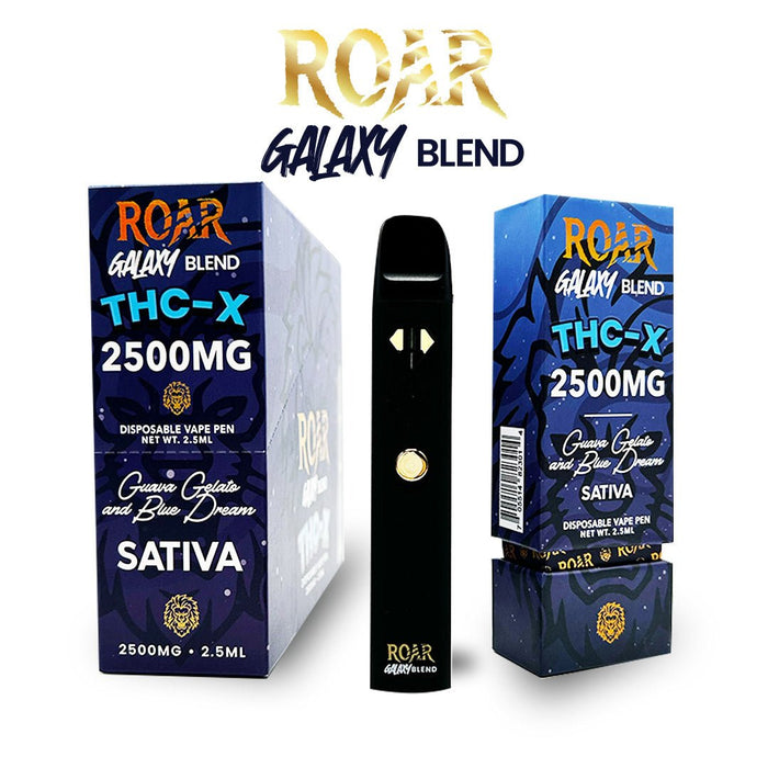 Roar Galaxy Blend THC - X Disposable Vape 2500MG - Guava Gelato & Blue Dream (Sativa) - Kannabliss Exotics