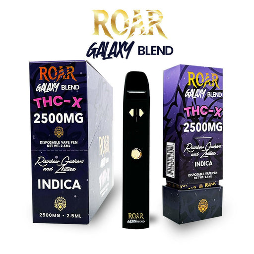 Roar Galaxy Blend THC - X Disposable Vape 2500MG - Rainbow Gushers & Zkittlez (Indica) - Kannabliss Exotics