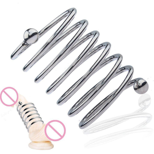 Stainless Steel Dildo Ring Wave Thread Cock Rings - Kannabliss Exotics