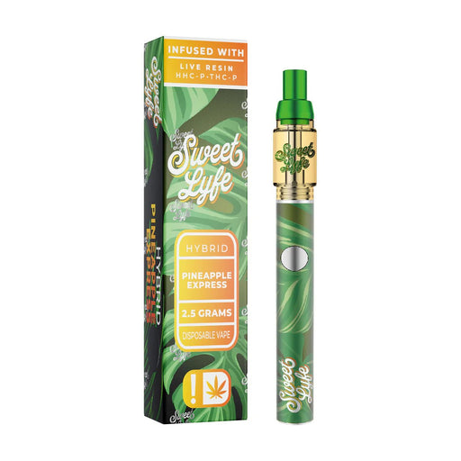 Sweet Life 2.5ml Disposable Vape Pen Infused with Live Resin HHC - P+THC - P - Pineapple Express - Hybrid - Kannabliss Exotics