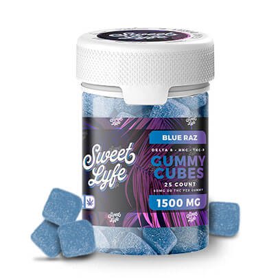 Vegan Gummies 1500MG D8+HHC+THCP - Bag - Blue Raz - Kannabliss Exotics